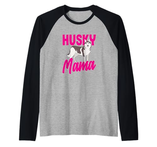 Husky Mama Lustiges Husky Raglan von Husky Humor Team – Lustige Hunde Designs