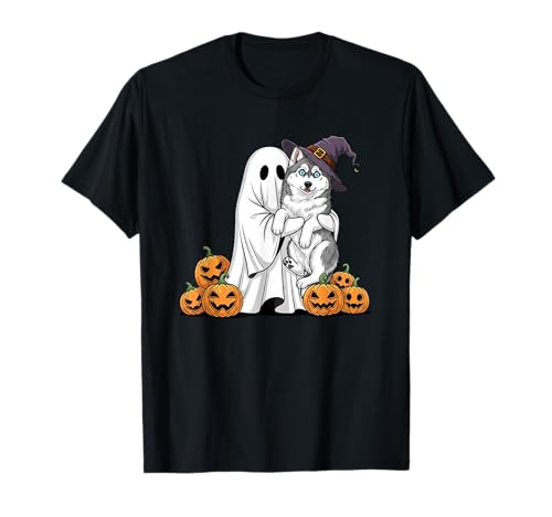 Lustiger Geist Husky Kürbis Halloween Kinder Herren Damen T-Shirt Lustiger Geist Husky Kürbis Halloween Kinder Herren Damen T-Shirt von Husky Lovers Cute Halloween Outfits for Boy Girl