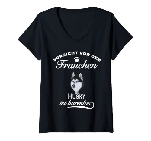 Damen Husky Tshirts - Husky Hund - Husky T-Shirt mit V-Ausschnitt Damen Husky Tshirts - Husky Hund - Husky T-Shirt mit V-Ausschnitt von Husky Shirt - Husky TShirt