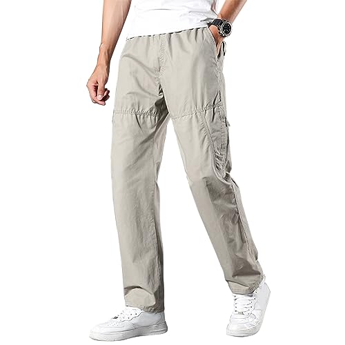 Cargo Hosen Herren Lange Hosen Hose Baumwolle Cargo Hosen 2XL von Husmeu