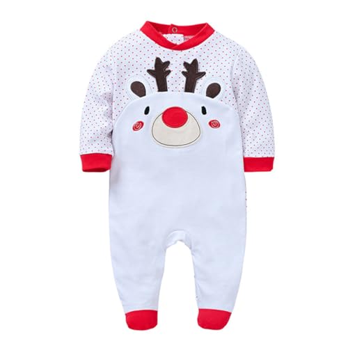 Husmeu Babykleidung Neugeborenes Strampler Kleinkind Schlafanzug Kleinkind Winter Onesie Baby Junge Baby Mädchen Outfits Jumpsuit rot 0-3 von Husmeu