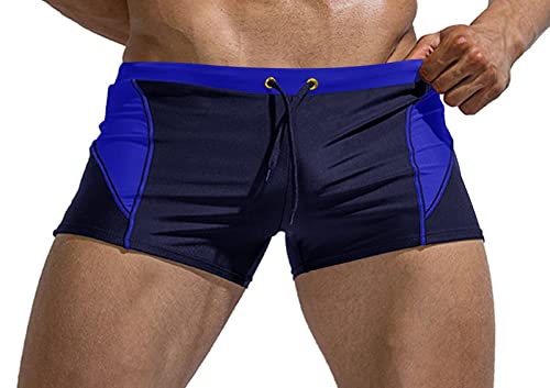 Husmeu Badehose Herren Badeshorts Kurz Hose Schwimmshorts, Männer Badehose Klassisch bis Moderne Motive Blau XXL von Husmeu