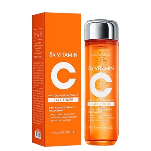 5X Vitamin C Korean Toner | Vitamin C Gesichtswasser Für Frauen | 5 In-1 Vitamin C Tonikum Für Das Gesicht | 130ml Vitamin C Toner - Das Die Ausstrahlung Und Die Feuchtigkeit Der Haut Verbessert von Husoiuy