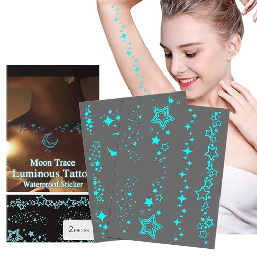 Husoiuy Kinder Glitzer Aufkleber Set,Temporäre Glitzer Make-up Aufkleber für den Körper - Schweißresistenter Schmuck Für Gesicht Körper Bei Partys Auftritten von Husoiuy