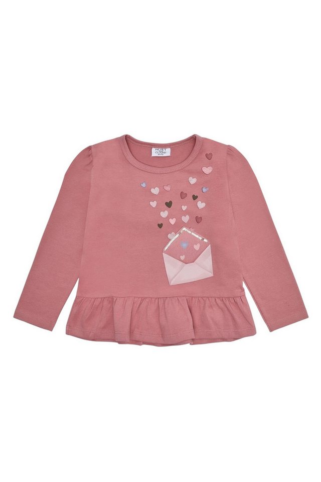 Hust & Claire Langarmshirt Alma (1-tlg) Hust & Claire Mädchen Langarmshirt Alma mit Herz-Print und Rüschen von Hust & Claire