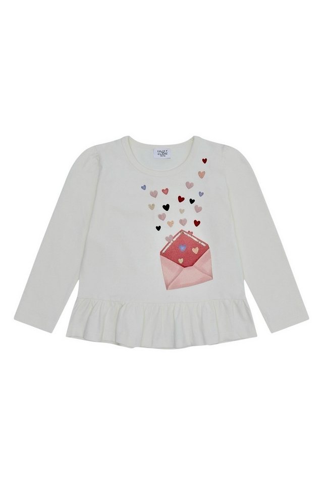 Hust & Claire Langarmshirt Alma (1-tlg) Hust & Claire Mädchen Langarmshirt Alma mit Rüschen und Herz-Print von Hust & Claire