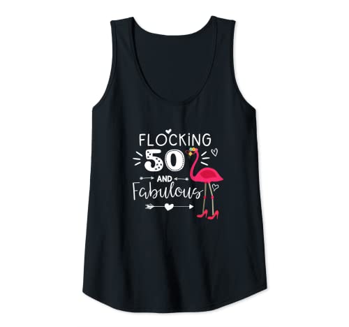 Damen Flocking 50 And Fabulous Women 50. Geburtstag Tank Top von HustlaGirl