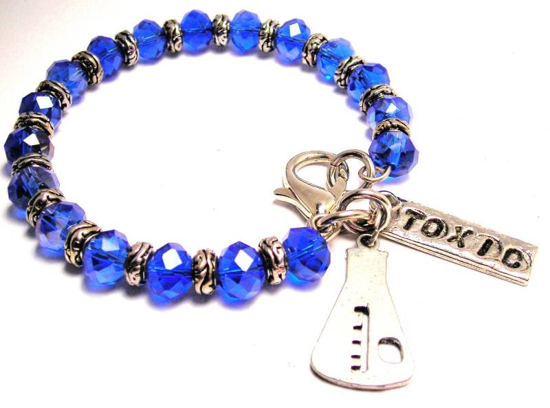 Giftige Wissenschaft Becher Nerd Geeky Kristalle Bettelarmband Wählen Sie Ihre Farbe-Kristalle von HustleHardMetals