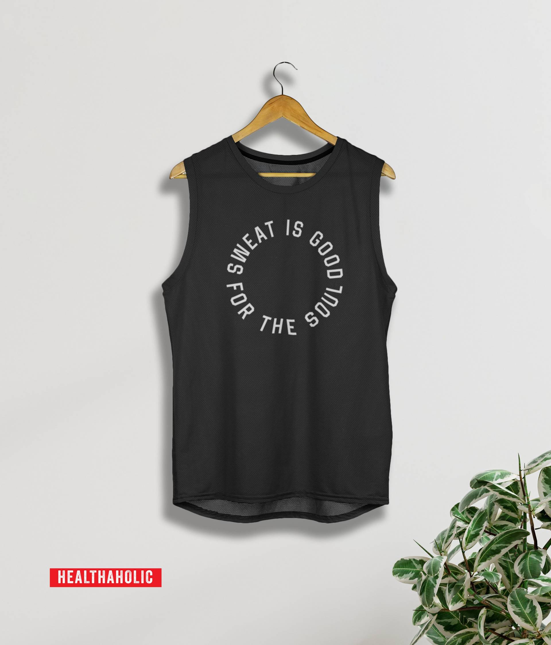 Workout-Tanktops | Damen Workout Shirt Gym Tanks Frauen Lustiges Fitnessstudio T-Shirt Geschenk Für Sie Sweat Ist Gut Die Seele Box-Shirt von HustleVogue