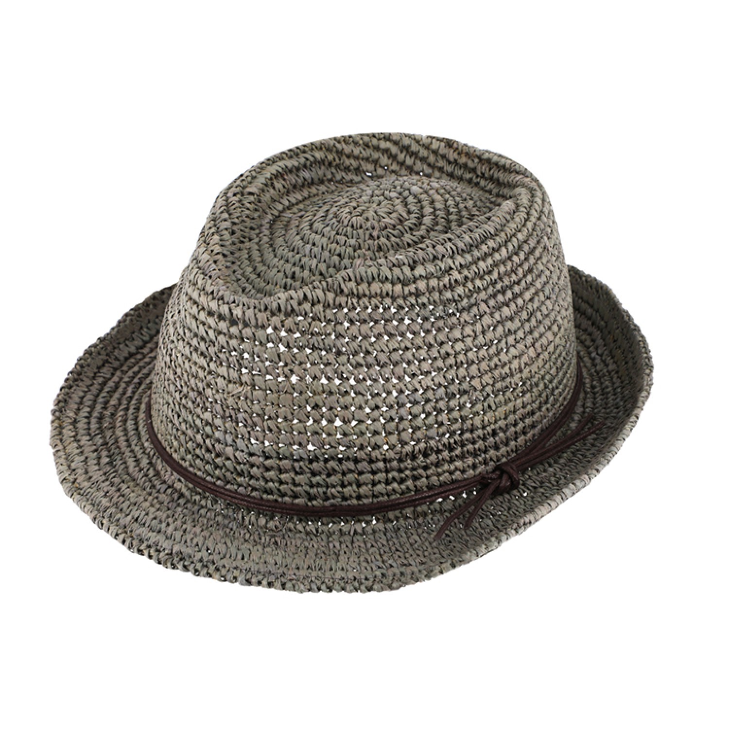 Crochet Trilby Raffiastroh Lederoptik-Band von Hut Breiter von Hut-Breiter