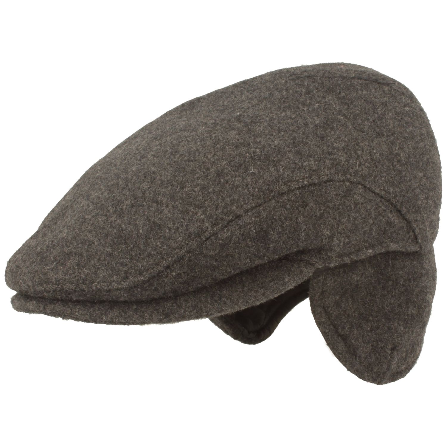 Schlichte flauschige Flatcap mit Ohrenklappen von Hut-Breiter von Hut-Breiter