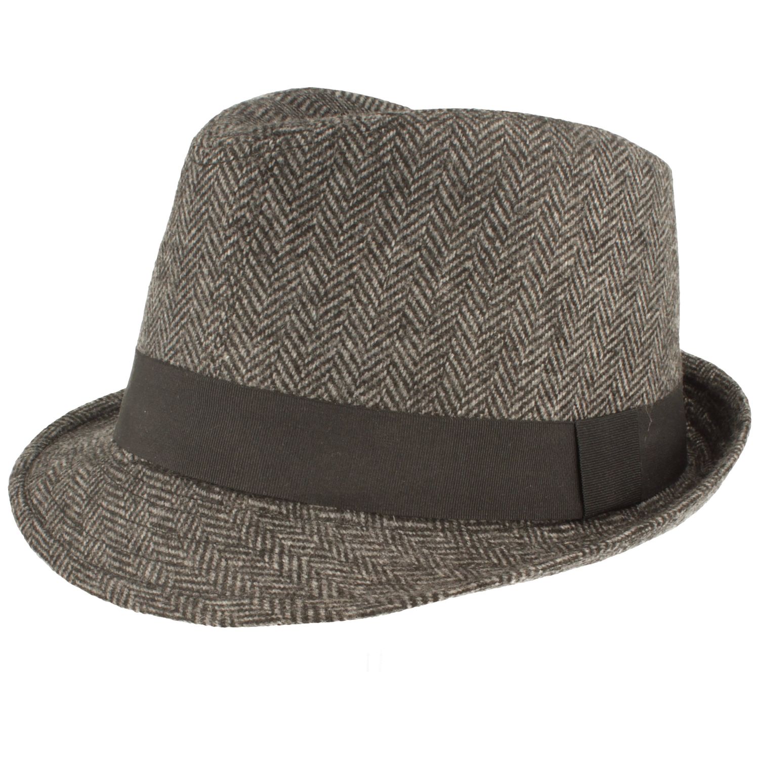 Stoffhut Trilby in Fischgrät-Muster von Hut-Breiter von Hut-Breiter