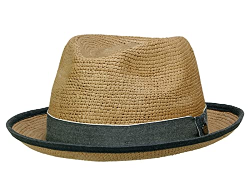 Hut-Kaufen Trilby Crochet Original Panamahut - Taupe-Jeans (mar-8) - 56-57 cm (M) von Hut-Kaufen