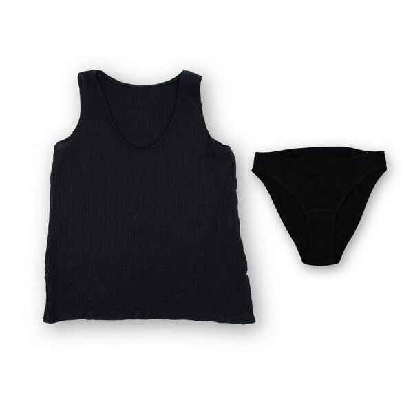 Hutch&Putch Musselin Basic Top "Mona" • mit Baumwoll-Slip von Hutch&Putch