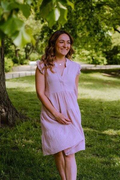 Hutch&Putch Musselin Sommerkleid - mit gerüschten Ärmeln - 100% Bio-Baumwolle - Volantkleid - kurzes Kleid - weich und atmungsaktiv von Hutch&Putch