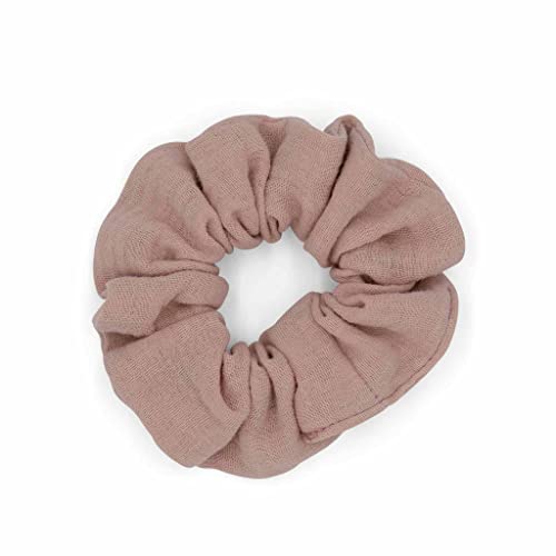 hutch&putch Premium Musselin-Scrunchie für Mädchen - Haargummi aus 100% Baumwolle - elastischer Haargummi für gesunde Haare - Scrunchie mit starkem Halt ohne Knickstelle (Blush) von Hutch & Putch
