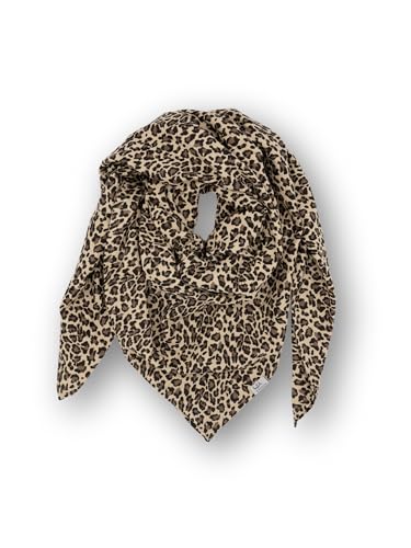 hutch&putch Musselin-Halstuch Kleinkinder 65cmx65cm - Dreieckstuch Kinder aus Bio Baumwolle - Schal für Kleinkinder - weiches Musselin Halstuch Kinder für Junge & Mädchen (Leo) von Hutch & Putch