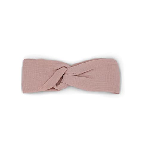 hutch&putch Premium Musselin-Stirnband für Damen - Haarband aus 100% Bio-Baumwolle - weiches Haarband mit Gummizug - Boho Stirnband mit starkem Halt ohne Knickstelle (Blush) von Hutch & Putch
