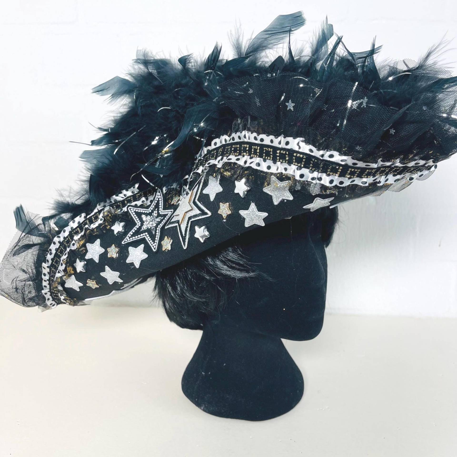 Karnevalshut Dreispitz „sterne" von Hutkaeppchen