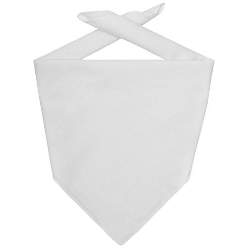 Hutshopping Bandana Tuch Bandanatuch Baumwolltuch Halstuch Bandanas Kopftücher (One Size - weiß) von Hutshopping