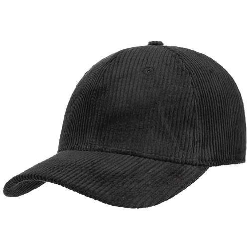 Hutshopping Basic Cord Baseballcap Basecap Cap Baumwollcap Kappe Cordcap (One Size - schwarz) von Hatshopping