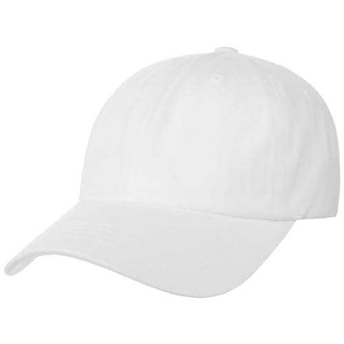 Hutshopping Low Profile Cotton Strapback Cap Basecap Baseballcap Kappe Baumwollcap (One Size - weiß) von Hutshopping