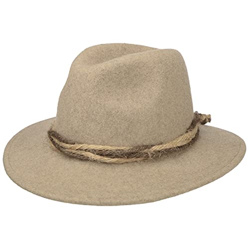 Hutshopping Tiroler Hut Damen/Herren - Made in Germany Trachtenhut Bayernhut Tirolerhut Winter Herbst Sommer Frühjahr Frühling-Sommer Herbst-Winter - XL (60-61 cm) beige von Hutshopping