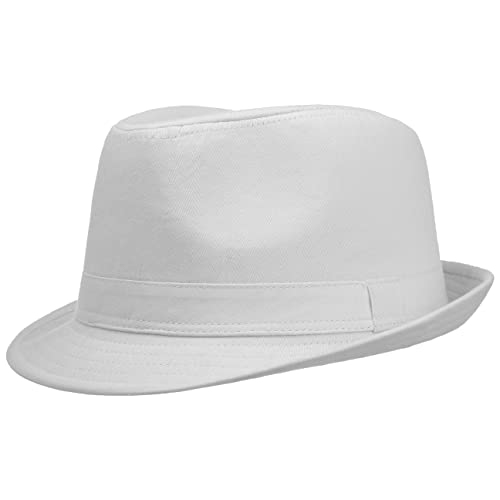 Uni Colour Popstar Trilby Baumwollhut Hut Trilbyhut Sommerhut Strandhut Stoffhut Damenhut Herrenhut (S (55-56 cm) - weiß) von sombreroshop