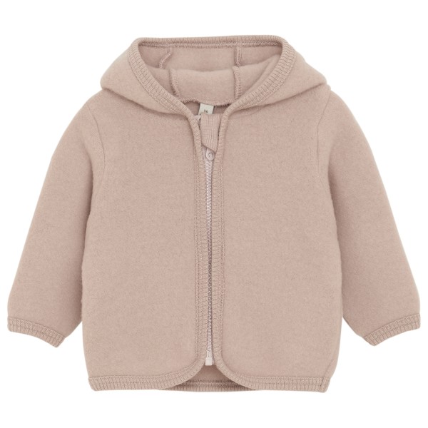 Huttelihut - Baby's Jacket Bear Ears Wool Fleece - Merinojacke Gr 98 beige von Huttelihut