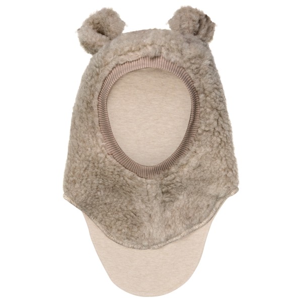 Huttelihut - Kid's Balaclava Ears Wool Teddy - Sturmhaube Gr 52 cm - 2-4 Years beige von Huttelihut