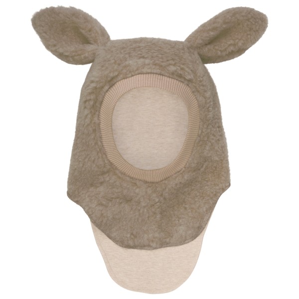 Huttelihut - Kid's Balaclava Rabbit Ears Wool Teddy - Sturmhaube Gr 52 cm - 2-4 Years beige von Huttelihut