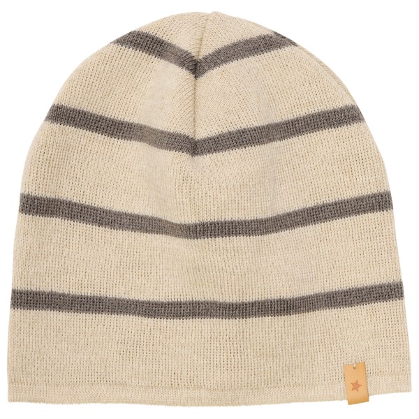 Huttelihut - Kid's Beanie Stripe Wool Knit - Mütze Gr 50 cm - 12-24 Months beige von Huttelihut