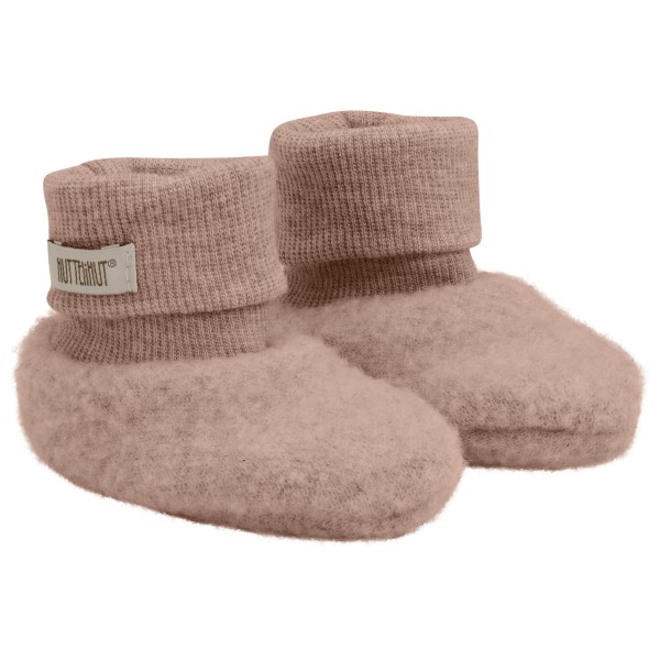 Huttelihut - Kid's Footies Wool Fleece 2-Layer - Merinosocken Gr 74/80 braun von Huttelihut