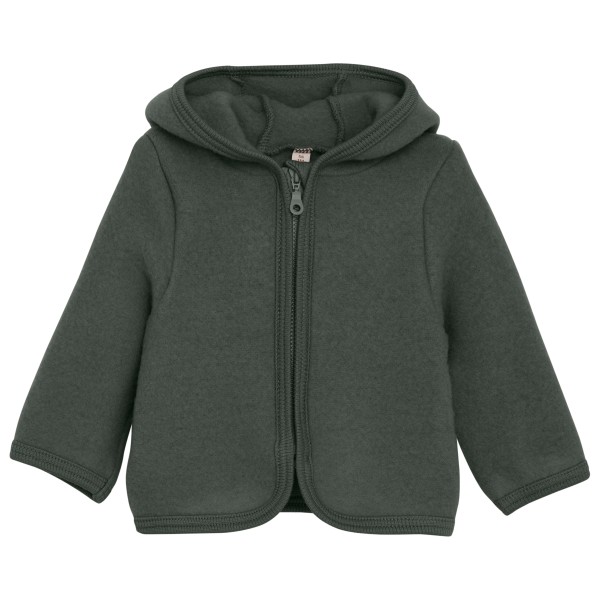 Huttelihut - Kid's Jacket Ears Wool Fleece - Merinojacke Gr 104 grau von Huttelihut