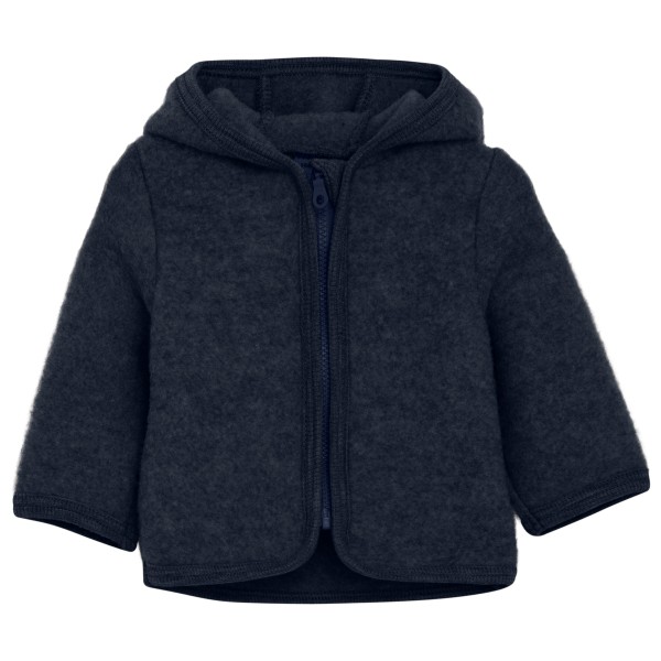 Huttelihut - Kid's Jacket Wool Fleece with Hood - Merinojacke Gr 86 blau von Huttelihut