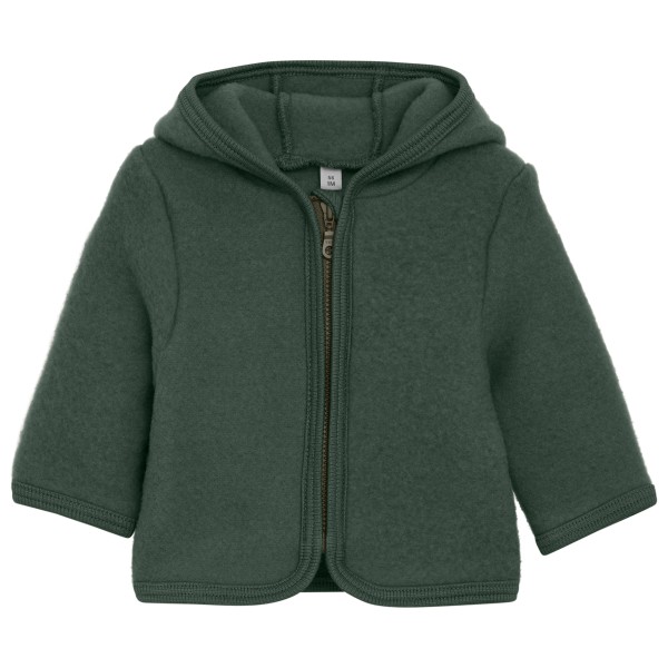 Huttelihut - Kid's Jacket Wool Fleece with Hood - Merinojacke Gr 98 grün von Huttelihut