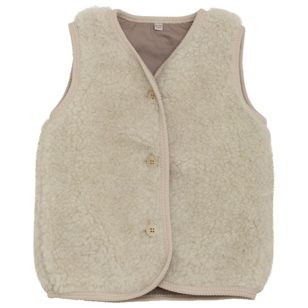 Huttelihut - Kid's Vest Wool Teddy with Lining - Merinoweste Gr 134 beige von Huttelihut