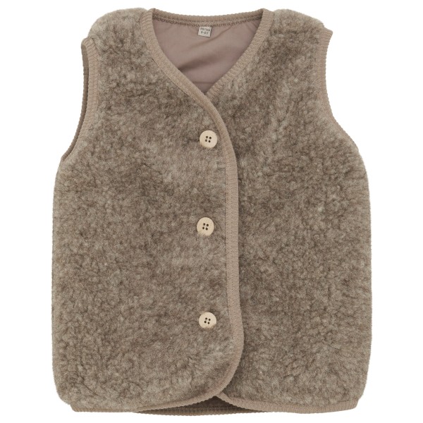 Huttelihut - Kid's Vest Wool Teddy with Lining - Merinoweste Gr 134 braun von Huttelihut