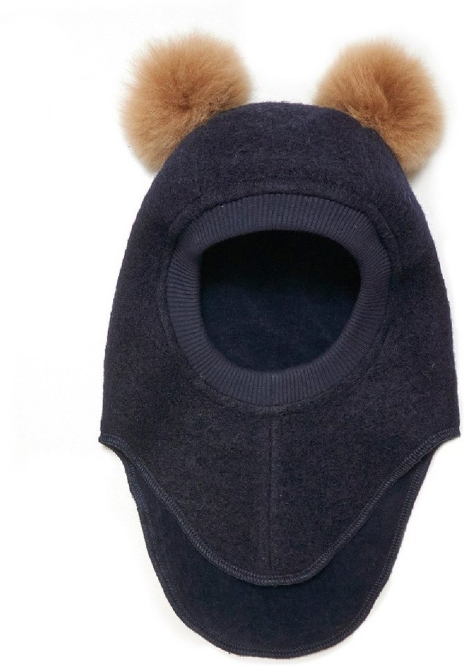 Huttelihut Schlupfmütze Balaclava with Alpaca Pompoms von Huttelihut