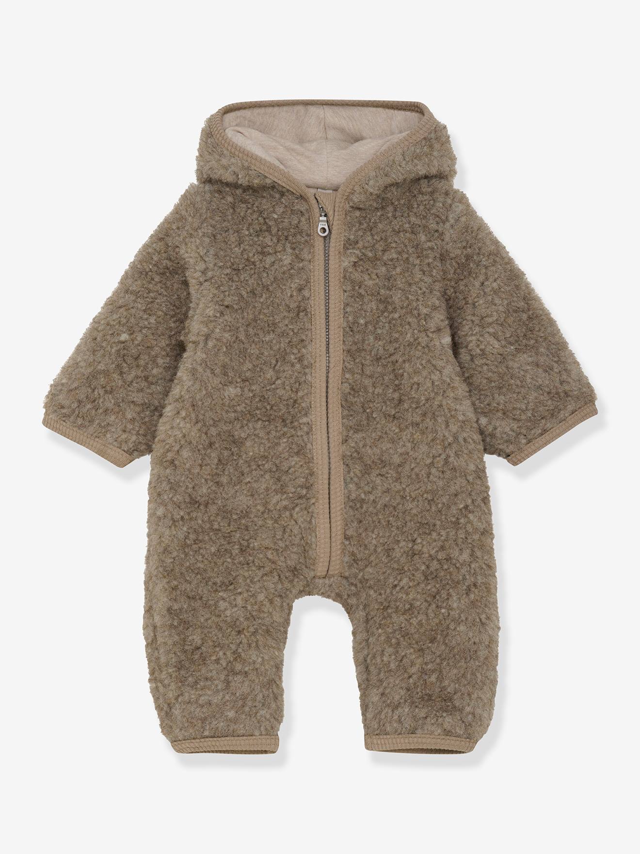 Overall aus Teddy-Wollfleece Baby HUTTELIHUT gefüttert camel von Huttelihut