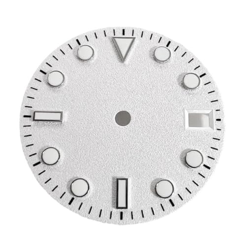 Huudngeje Zifferblattplatte für NH35/36/4R/7S Core Night Glow 28,5 mm für Männer und Frauen Mattweiß Geeignet von Huudngeje
