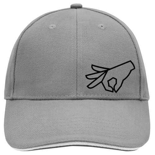 Huuraa Baseball Cap Reingeguckt Hand Geschenk Dark Grey/White Reingeguckt Geschenkidee von Huuraa