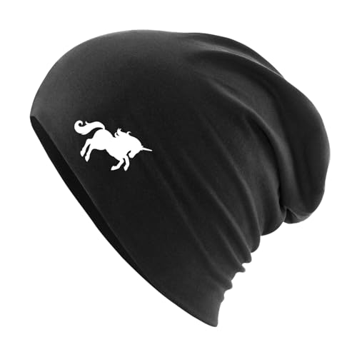 Huuraa Beanie Einhorn Silhouette Geschenk Black Einhorn Präsent von Huuraa
