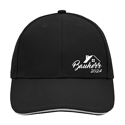 Huuraa Cappy Mütze Bauherr 2024 Haus Unisex Kappe Größe Black/Light Grey mit Motiv für Bauherren Geschenk Idee für Freunde und Familie von Huuraa