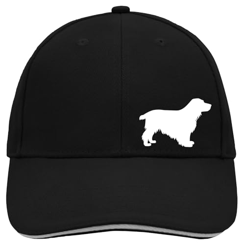 Huuraa Cappy Mütze English Cocker Spaniel Silhouette Geschenk Black/Light Grey English Cocker Spaniel Präsent von Huuraa