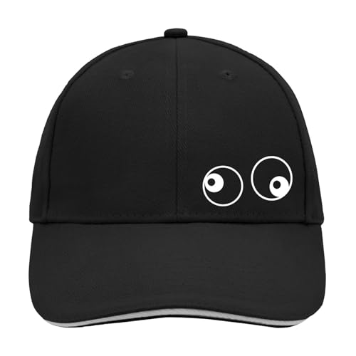 Huuraa Cappy Mütze Freaky Eyes Geschenk Kappe Black/Light Grey Freaky Geschenkidee von Huuraa