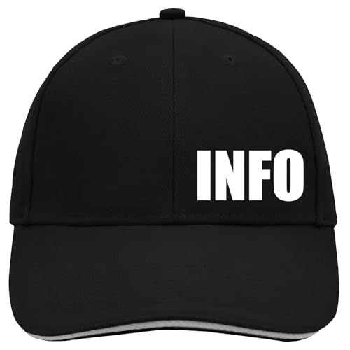 Huuraa Cappy Mütze Info Symbol Geschenk Black/Light Grey Info Präsent von Huuraa