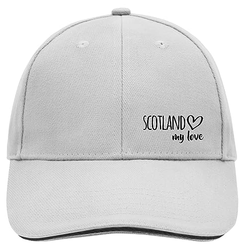 Huuraa Cappy Mütze Scotland My Love Unisex Kappe Größe Dark Grey/White für alle Fans von Schottland Geschenk Idee für Freunde und Familie von Huuraa