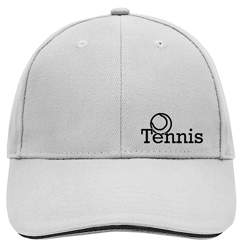 Huuraa Cappy Mütze Tennis Ball Unisex Kappe Größe Dark Grey/White mit Motiv für alle Tennis Fans Geschenk Idee für Freunde und Familie von Huuraa