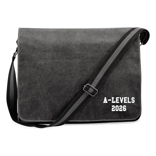 Huuraa Crossbody Bag A-Levels 2026 Abschluss Großbritannien Geschenk 14 Liter Black Canvas A-Levels 2026 Accessoire von Huuraa